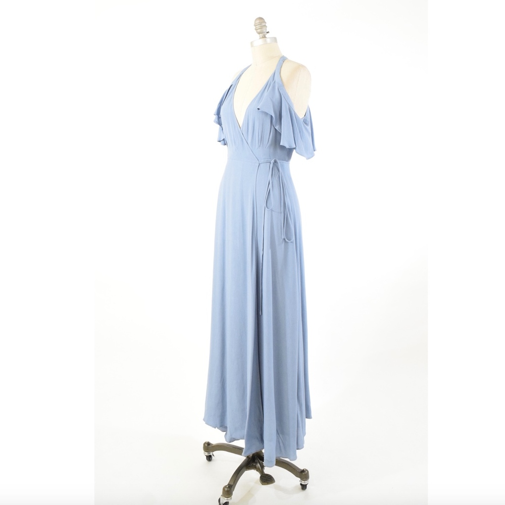 Privacy Please Cold-Shoulder Flutter Strap Gown - Picture 3 of 6
